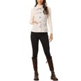 thumbnail image 2 of INSPIRE CHIC Women's Utility Cargo Vest Button Front Sleeveless Faux Suede Jacket with Pockets L Beige, 2 of 6