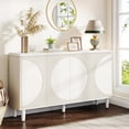 thumbnail image 3 of Tribesigns Buffet Cabinet Sideboard with Storage, 59.4-Inch Storage Cabinet Modern Sideboard Buffet Table with Doors for Living Room Kitchen Dining Room (White), 3 of 6