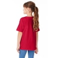 thumbnail image 2 of Hanes T-Shirt Lourd pour Garçon 5,2 oz COMFORTSOFT, L, Rouge Foncé, 2 of 3