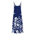 thumbnail image 4 of Ovzne Robes Grande Taille pour Femmes aux Formes Robe de Plage Robes d'Été pour Femmes Imprimé Sans Manches Col Rond Robe Décontractée Longues Robes Robe d'Été Imprimée Liquidation, 4 of 5