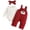 Red, variant on Ymyiu Baby Girl Coming Home Outfit Baby Girl 3-Piece Outfit Set: Soft Infant Romper + Comfy Toddler Pant + Cute Headband (Pink,0-3 Months)