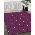 thumbnail image 3 of Ahgly Company Tapis d'Intérieur Ronds de Style Transitionnel Lavables à la Machine, Rose Oeillet Foncé, 8 Pieds Rond, 3 of 7