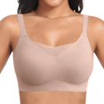 thumbnail image 2 of Non Wired Bra Women's Padded Full Cup Bra Without Underwire With Padding Seamless Womens Comfort Workout Sports Bra Compression Bra Bra's Extra Support Sports Bra Athletic Sports Bras for Women, 2 of 5