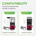 thumbnail image 4 of Tasses K Réutilisables en Acier Inoxydable pour&, K-Cups Rechargeables à Cinq Trous, Dosettes Filtrantes en Acier Réutilisables pour Cafetière K eurig, Lot de 2 SSKCUP-2, 4 of 5