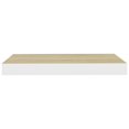 thumbnail image 2 of vidaXL Floating Wall Shelf Oak and White 50x23x3.8 cm MDF, 2 of 4