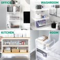 thumbnail image 3 of OLLIE XL Shoe Storage Boxes – Foldable and Stackable Shoe Storage Organizer for Closet – Clear HardFor Up to Size 13 – Acrylic Shoe Box Storage Containers for Jordan, Sneakers, Boots (12-Pack, Black), 3 of 5