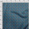 thumbnail image 3 of oneOone Georgette Viscose Bleu Sarcelle Tissu Enfants Léopard Matière de Robe Tissu Imprimé Tissu au Mètre 42 Pouces de Large, 3 of 4