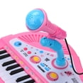 thumbnail image 3 of Pink 37 Keys Kids Electronic Keyboard Piano With Built-In Microphone, Early Education Musical Instrument Toy For Toddlers, 13.8X7.9X7.5 Inch Portable Learning Keyboard, 3 of 9