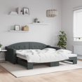 thumbnail image 1 of vidaXL Daybed with Trundle Light Grey 100x190 cm Fabric, 1 of 5