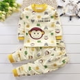 thumbnail image 2 of Pisexur Tenue d'Automne pour Bébé Fille Garçon, Ensemble 2 Pcs, Ensembles de Pyjamas pour Tout-Petit Bébé, Chandails à Col Rond à Manches Longues et Pantalons, Mode Décontractée, Ensemble de Vêtements de Nuit en Coton pour Garçons, 3 Mois à 6 Ans, 2 of 3