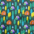 thumbnail image 1 of oneOone Popeline de Coton Vert Sarcelle Tissu Matière de Robe de Camping Tissu Imprimé Tissu au Mètre 42 Pouces de Large, 1 of 5