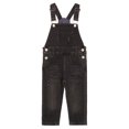 thumbnail image 1 of KIDSCOOL SPACE Little Boys Slim Fit Jeans,Ripped Big Bib Pocket Fashion Denim Overalls,Grey,5-6 Years, 1 of 7