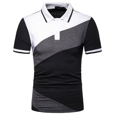 Ketyyh-chn99 Men's Dress Shirts 2024 Mens Tshirts Casual Short Sleeve Plain Baseball Cotton T Shirts Black,2XL