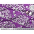 thumbnail image 3 of Soimoi Poly Georgette Fabric Leaves & Floral Block Print Sewing Fabric Yard 52 Inch Wide, 3 of 3