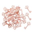 thumbnail image 1 of Key Charms Keys Bulk Metal Key Pendants Vintage Style Key Set Charms for Jewelry Rose gold 100pcs, 1 of 9