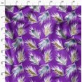 thumbnail image 3 of Soimoi Purple Silk Fabric Print Feather Decor Fabric Printed Yard 42 Inch Wide, 3 of 6