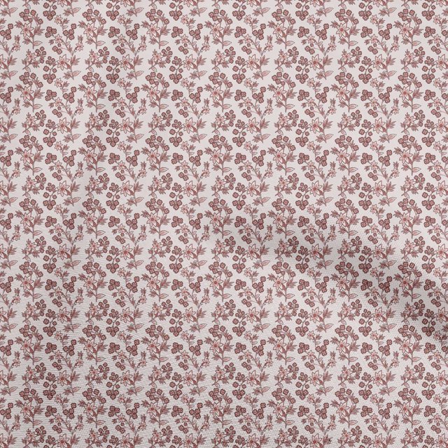 oneOone Polyester Spandex Light Pink2 Fabric Floral Sewing Material Print Fabric By The Yard 56 Inch Wide