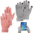thumbnail image 1 of braveheart 2a Of Tablet Experience With Touch Screen Gloves Suitable For All Kinds Grey+Pink, 1 of 6