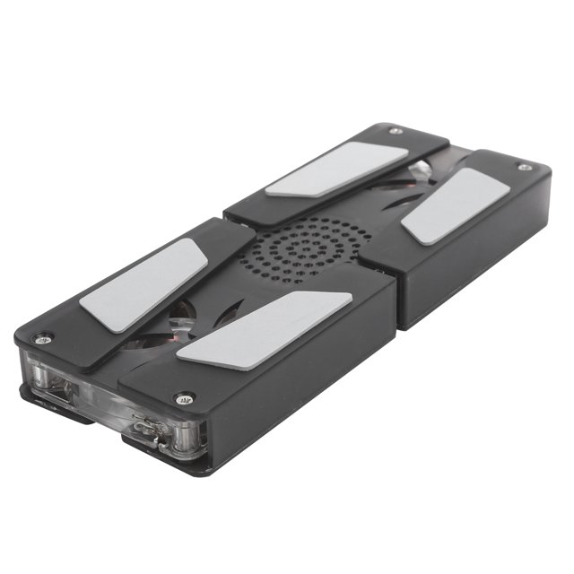 Refroidisseur d'Ordinateur Portable, Support de Refroidissement Portable Réglable Alimenté par USB LED Lumière Bleue avec Haut-Parleur pour Ordinateur Portable