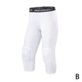 thumbnail image 1 of Cropped Basketball Sports Pants Tight Bumper Pants Leggings For Men, 1 of 8