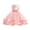 Pink, variant on Birthday Dresses for Girls Toddler Girls Solid Color Pearl Net Yarn Bowknot Birthday Party Flowers Gown Kids Dresses