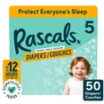 thumbnail image 1 of Rascals Premium Absorbent Baby Diapers, Size 5, Small Carton, 50 Count, 1 of 13