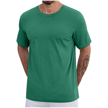 Cameland T-Shirts pour Hommes Grande Taille T-shirt à Manches Courtes pour Homme T-shirt Uni Col Ras du Cou T-shirt en Coton Haut d'Été