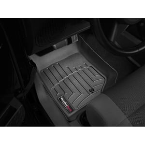 Fits 2007-2013 Jeep Wrangler JK Weathertech Floor Liner 441051 FloorLiner; Molded Fit; Black; Thermoplastic Polyolefin TPO Vacuum Formed Material; 2 Piece