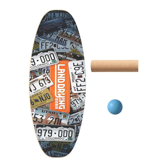 amagogo Balance Board Core Training Adult Kids Surfing Balancing Board Roller Plate Home Style B