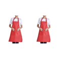 thumbnail image 1 of Decodeary 12 Pcs Tablier Femme avec Poches Compagnon de Cuisine Efficace et Élégant Polyester Ajustable Demi-Longueur Tablier Adulte Rouge 2ensemble, 1 of 6