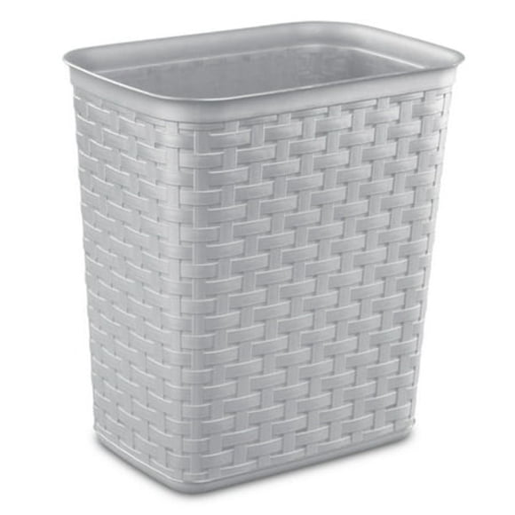 Sterilite 12 9 Liter Grey Weave Wastebasket