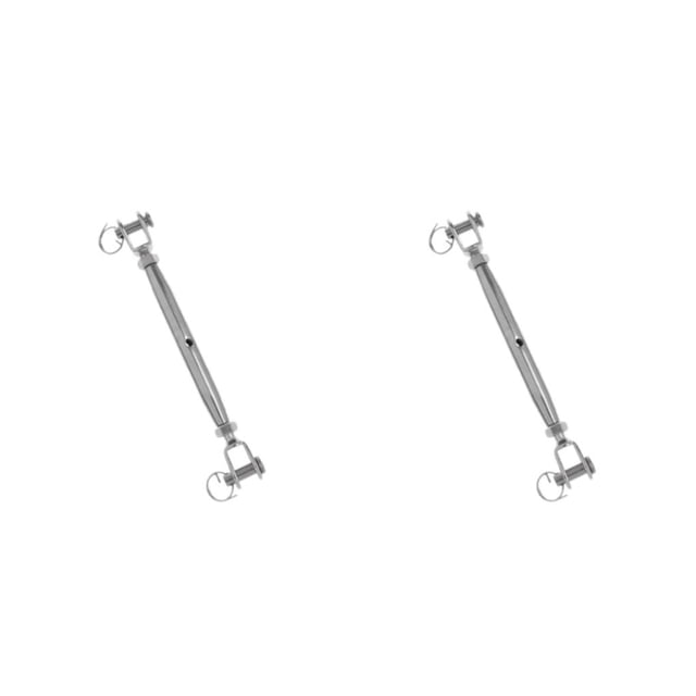 maskred Acier Inoxydable Corps Fermé Tourbillon Mâchoire Câble de Câble Fourche Rigging Vis Solide et Durable Argent M8 2Set