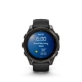 thumbnail image 2 of Garmin fēnix® 8 AMOLED Display Sapphire Lens GPS Smartwatch - 47-mm - Carbon Grey DLC Titanium Bezel with Black/Pebble Grey Silicone Band, 2 of 11