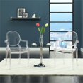 thumbnail image 4 of Modway Casper Modern Acrylic Stacking Dining Room Arm Chair, Clear, 4 of 5