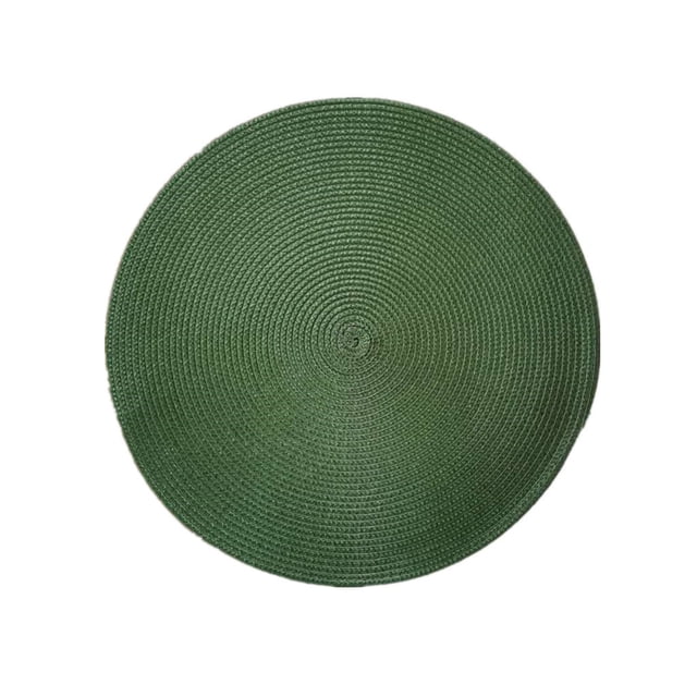Round Woven Table Mat, Heat-Resistant and Waterproof Cotton Yarn Dining Place Mat, Oil-Proof Coffee Table Pad, Stylish 32cm Decorative Table Protection