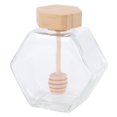 thumbnail image 4 of MasteelfCA 220ml Sealing Glass Honey Pot Environmental Friendly Clear Jam Jar with Dipper for Home Kitchen Use, 4 of 5