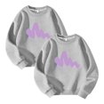 thumbnail image 1 of Posijego Lot de 2 Chandails Molletonnés Filles Garçons Col Rond Manches Longues Chandail Enfants Décontracté Athlétique Coton Chandails Molletonnés, 1 of 2