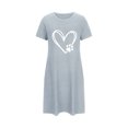 thumbnail image 4 of Rbaofujie Robes de Nuit et Vêtements de Sommeil pour Femmes, Chemise de Nuit Courte Surdimensionnée Imprimée à Col Rond et Manches Courtes, Robe, Chemises de Sommeil pour Femmes Grande Taille, 4 of 4