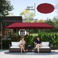 thumbnail image 3 of Outsunny Parasol de Patio Double Face de 15 Pi, Rouge Vin, 3 of 10