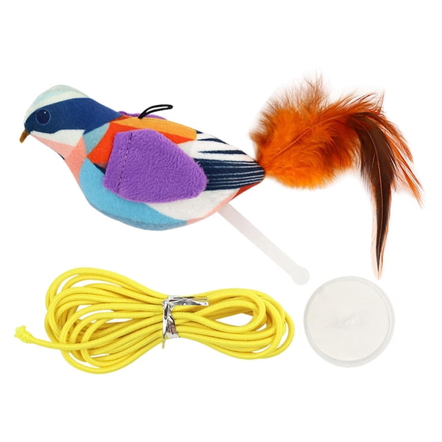 Tachiuwa Hanging Door Cat Toy Cat Activity Toy Interactive Feather Toy for Training violet