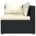 thumbnail image 2 of vidaXL 5 Piece Garden Lounge Set with Cushions Poly Rattan Black, 2 of 5