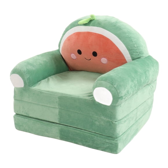 Cute Cartoon Foldable Kids Sofa Toddler Couch Backrest Armchair Small Sofa Bed 2 In 1 Foldable Children Sofa Short Plush Bed Kids Sofa Chair For Living Room Bedroom