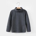 thumbnail image 1 of LNGOOR Nouveau 2021 Automne Hiver Garçons Filles Enfants Mode T-Shirt Uni Hauts Enfants Col Rond Manches Longues Chaud Décontracté T-shirts Chandail, 1 of 7
