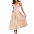 thumbnail image 2 of Gspmoly Robe d'Été, Mode Femmes Été Sans Manches Aguichant Décontractée Dos Nu Couleur Unie Robe à Col en V Robes de Soirée pour Femmes Offres Prime, 2 of 9