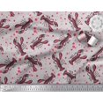 thumbnail image 2 of Soimoi Polyester Crepe Fabric Dot & Lobster Ocean Print Sewing Fabric Yard 52 Inch Wide, 2 of 3
