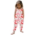 thumbnail image 1 of MIASHUI Girls Jumpsuits Cute Print Sleeveless Rompers Casual Loose Long Pants with Pockets,Hot Pink,3-4 Years, 1 of 4