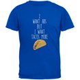 thumbnail image 1 of I Want Abs But I Want Tacos More Royal Adult T-Shirt, 1 of 1