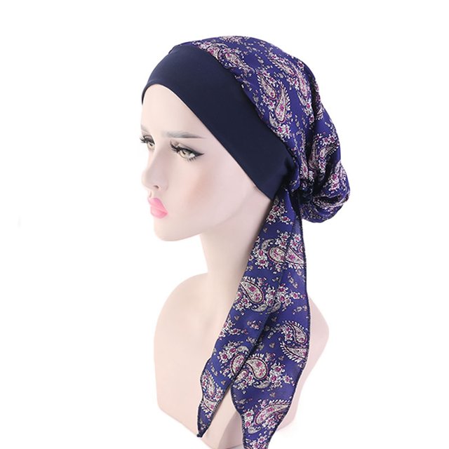 Foulard pour Femmes Mode Long Élastique Doux Turban Chapeau