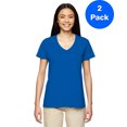 thumbnail image 1 of Gildan T-Shirt Col en V en Coton Épais pour Femmes - G500VL (Lot de 2), 1 of 1