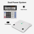 thumbnail image 4 of Deli 12-Digit Desktop Calculator, Battery & Solar Powered Standard Calculator with Extra Large LCD Display for Office Business School Home Daily Use Students, 4 of 9